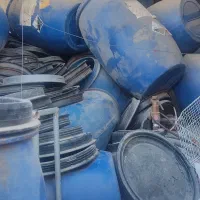 بشکه۱۲۰و۲۲۰ خارجی با درب و کمربند|ظروف نگهدارنده، پلاستیکی، یکبارمصرف|شوش, |دیوار