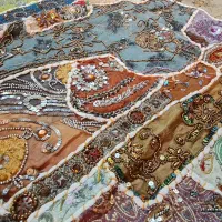 رومیزی میز نهارخوری ،  چهل تکه کهنه دوزی|پرده، رانر، رومیزی|تهران, جنت‌آباد مرکزی|دیوار