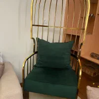 صندلی شاه نشین استیل با یک عدد پاف