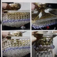 یک عدد لوستر همراه دو عدد دیوار کوب کریستال