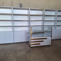 شلف کتابخانه دکور کمد لباس قفسه پیشخوان مغازه