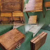 میزوصندلی چوبی تاشو چمدانی