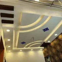 کناف+سقف کاذب+۶۰در۶۰+تی وی روم+دکوراسیون داخلی|خدمات پیشه و مهارت|اهواز, کمپلو شمالی|دیوار