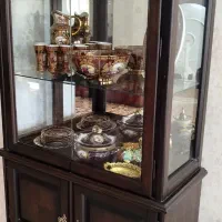 بوفه دو تکه چوبی|بوفه، ویترین، کنسول|بروجرد, |دیوار