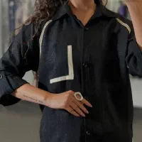 شومیز مانتویی زنانه شیک کوتاه اسپرت