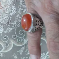 انگشترنقره سنگ عقیق طبیعی زیبا