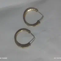 طلاالیزابت گوشواره حلقه ای پلاک چهارقل|جواهرات|یاسوج, |دیوار