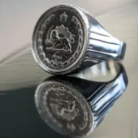انگشتر نقره با سکه سال ۱۳۱۵