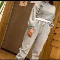 هودی شلوار خاکستری دخترانه