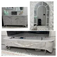 ست میز کنسول و آینه -میز تی وی  و آینه قدی|میز تلویزیون|ابهر, |دیوار