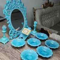 آینه ، ظروف سفره هفت سین ، جا شمعی