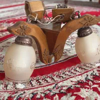 لوستر ، چوبی ،|لوستر و چراغ آویز|محمدشهر, همایون ویلا|دیوار