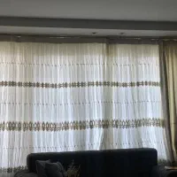 پرده تور طرح دار