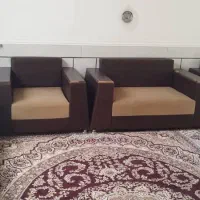مبل هفت نفره با میز ام دی اف چهارتا گل میز