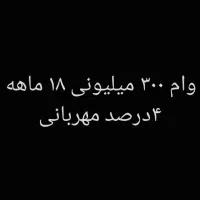 وام مهربانی ۳۰۰ میلیون ۱۸ ماهه
