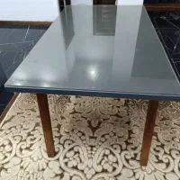 میز تک نهار خوری شیش نفره کاملا سالم با شیشه