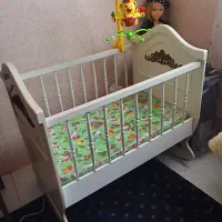 تخت گهواره‌ای کودک با تشک نونو.تخت بچگانه