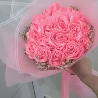 دسته گل روبانی
