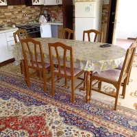 میز ناهار خوری ۷ نفره با مبل ۷ نفر