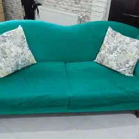 مبل راحتی سه نفره پایه چوبی