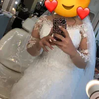 لباس عروس مزون دوز همراه تور و ژپون