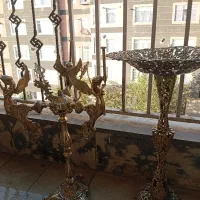میز عسلی برنج طرح فرشته