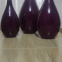 سه عدد گلدان  سرامیکی دکوری
