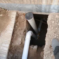 لوله کشی فاضلاب خانگی وصل به اگو