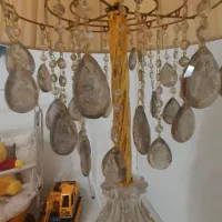 آباژور کنارسالنی طلایی|چراغ خواب و آباژور|مشهد, الهیه|دیوار