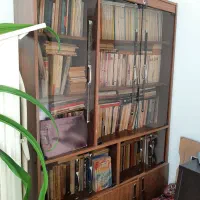 کتابخانه چوبی شیشه ای|کتابخانه، شلف، قفسه‌های دیواری|پردیس, فاز ۲|دیوار