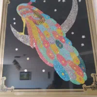 قاب صنایع دستی پولک دوزی|تابلو، نقاشی، عکس|طرقبه, |دیوار