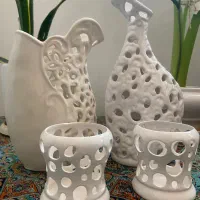 گلدان و جا شمعی