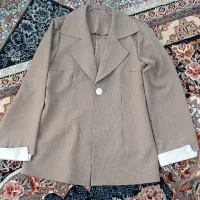 کت جلیقه شلوار دیپلمات رنگ نسکافه ای موکا سایز40نو