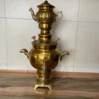 سماور ذغالی و آفتابه مسی