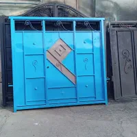 درب حیاط ماشین رو پارکینگ آهنی سه لنگه