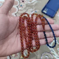 تسبیح کهربا تراش گندمی