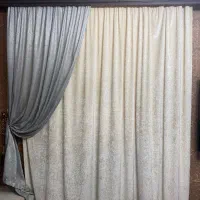 پرده حریر و کتیبه و میل پرده