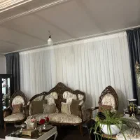 پرده حریر ساده با والن|پرده، رانر، رومیزی|تبریز, |دیوار