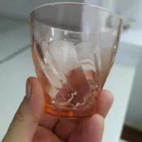 ظرف  و فنجان نعلبکی فرانسوی صورتی