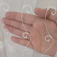 پرده تور گل ابریشمی با کیفیت و با دوام|پرده، رانر، رومیزی|قم, پردیسان|دیوار