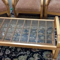 مبل 5نفره به همراه میز وسط و یک عدد میز تلفن|مبلمان خانگی و میز عسلی|قم, باغ کرباسی|دیوار