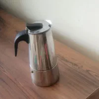 قهوه‌جوش استیل روگازی دسته مشکی