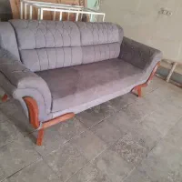 مبل هفت نفره چستر با پارچه مسکو در حد نو فقط ۱۳۵۰۰|مبلمان خانگی و میز عسلی|دزفول, |دیوار
