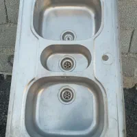 سینک ظرفشویی ۳لگنه در حد نو قیمت مقطوع