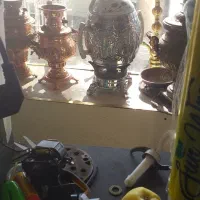 لوازم برنجی ومسی  سماوروصندلی|سماور، چای‌ساز، قهوه‌ساز|قائن, |دیوار