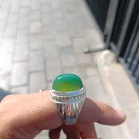 انگشتر عقیق سبز کلکسیونی