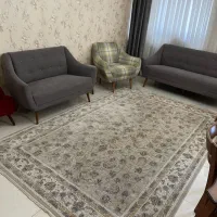 مبل هفت نفره به همراه پاف و کوسن