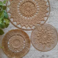 دیوارکوب قلاب بافی|صنایع دستی و سایر لوازم تزئینی|رودسر, |دیوار