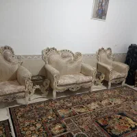 مبل هفت نفره با میز نهار خوری 4 نفره باعسلیها|مبلمان خانگی و میز عسلی|باقرشهر, |دیوار