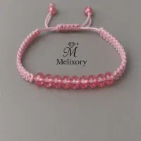 دستبند بافت وسط کریستال